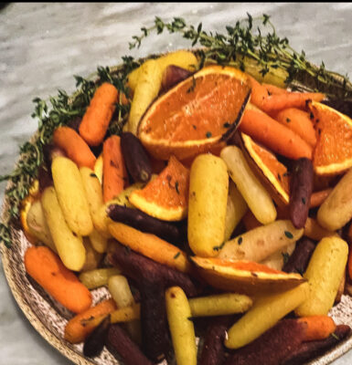 Roasted Orange Ginger Carrots